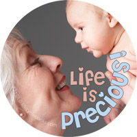 Sticker - Life is Precious! - Roll of 500