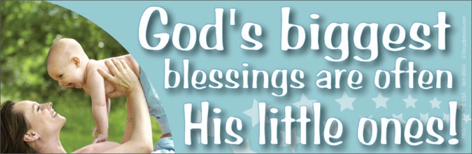 Magnetic Bumper Sticker - God's Biggest Blessings...