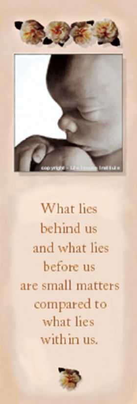 Bookmark - What Lies Behind Us And What - Pack of 100