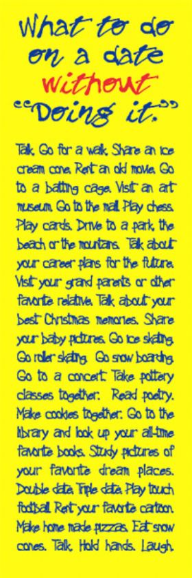 Bookmark - What To Do On A Date Without Doing It - Pack of 100