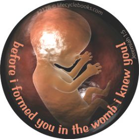 Sticker - Before I formed you in the womb - Roll of 500