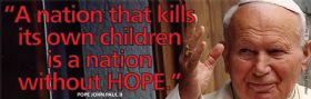 Bumper Sticker - A nation that kills its children