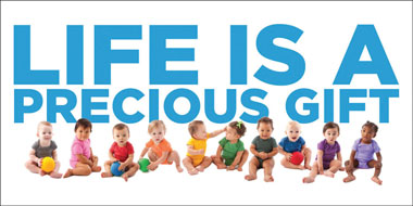 Banner - Life is A Precious Gift - 8' by 4'