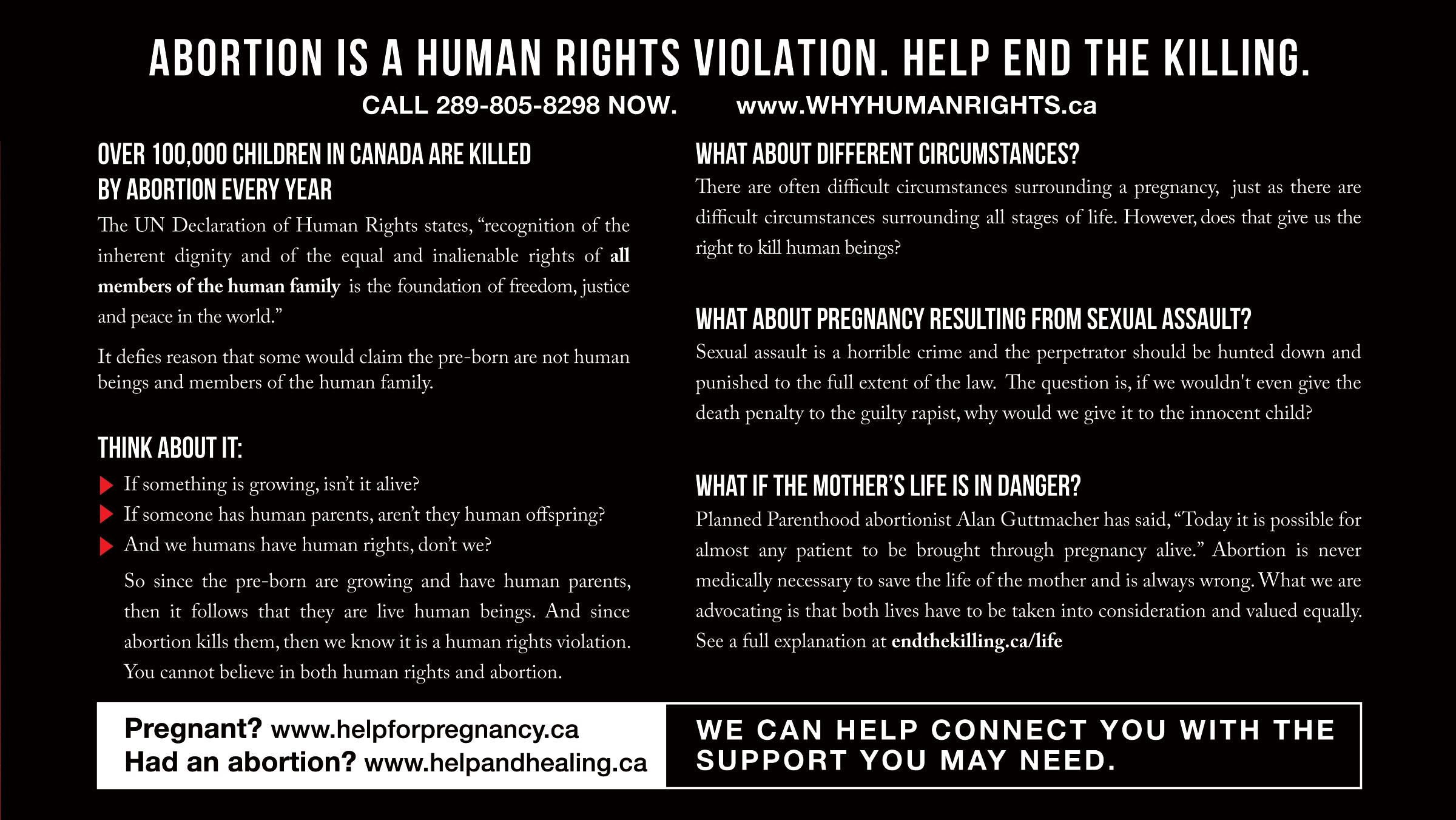 Postcard Human Rights - Back