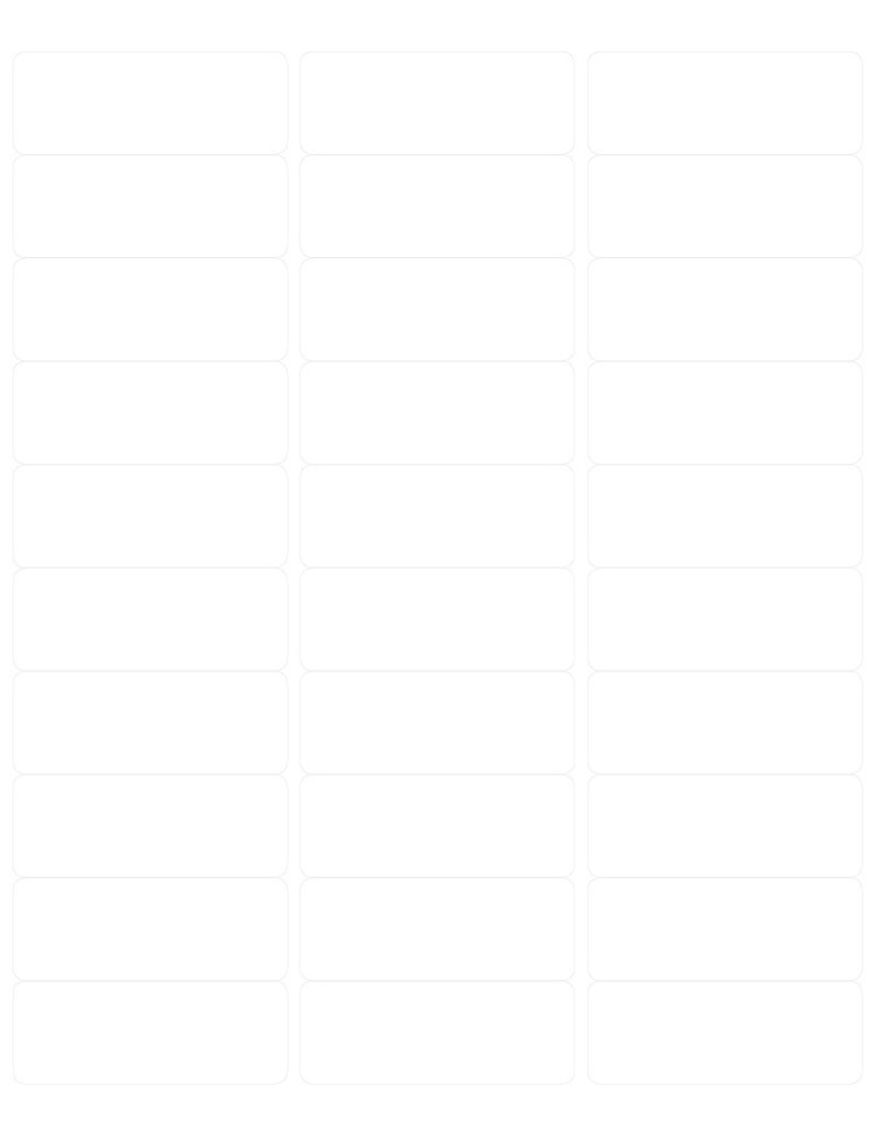 Blank Label Sheet
