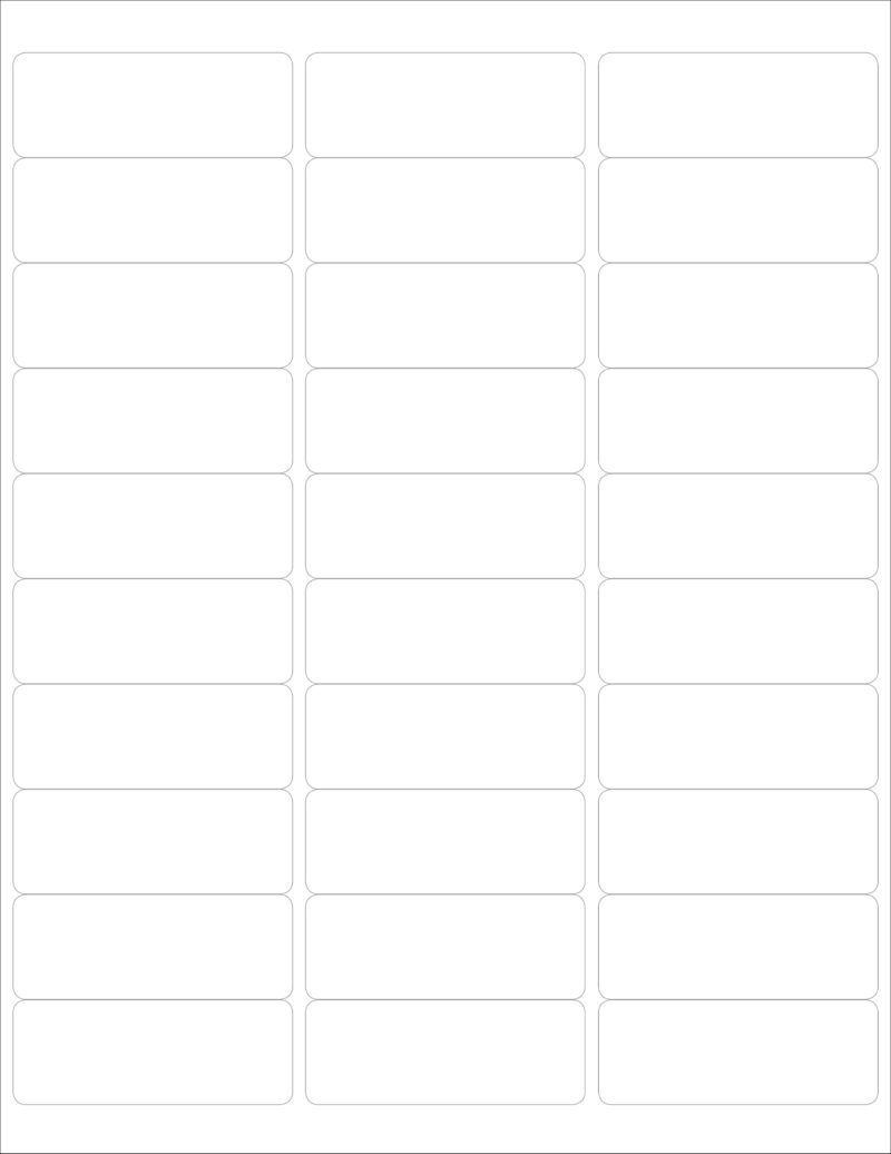 Blank Label Sheet