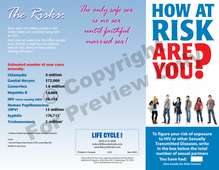 Brochure - How at Risk are You - Life Cycle Books - USA