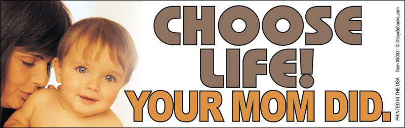 Magnetic Bumper Sticker - Choose Life! Your Mom Did