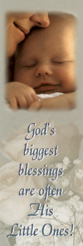 Bookmark - God's Biggest Blessings are often His Little Ones - Pack of 100