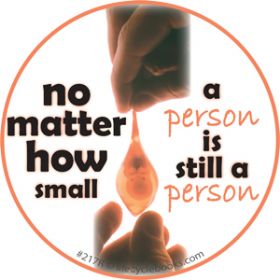 Button - No matter how small a person is still a person