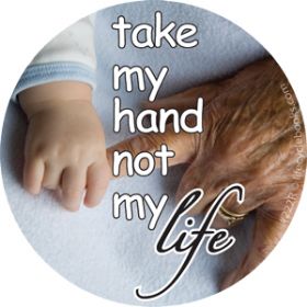 Sticker - Take My Hand Not My Life - Roll of 500