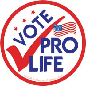 Sticker - Vote Pro Life - Roll of 500